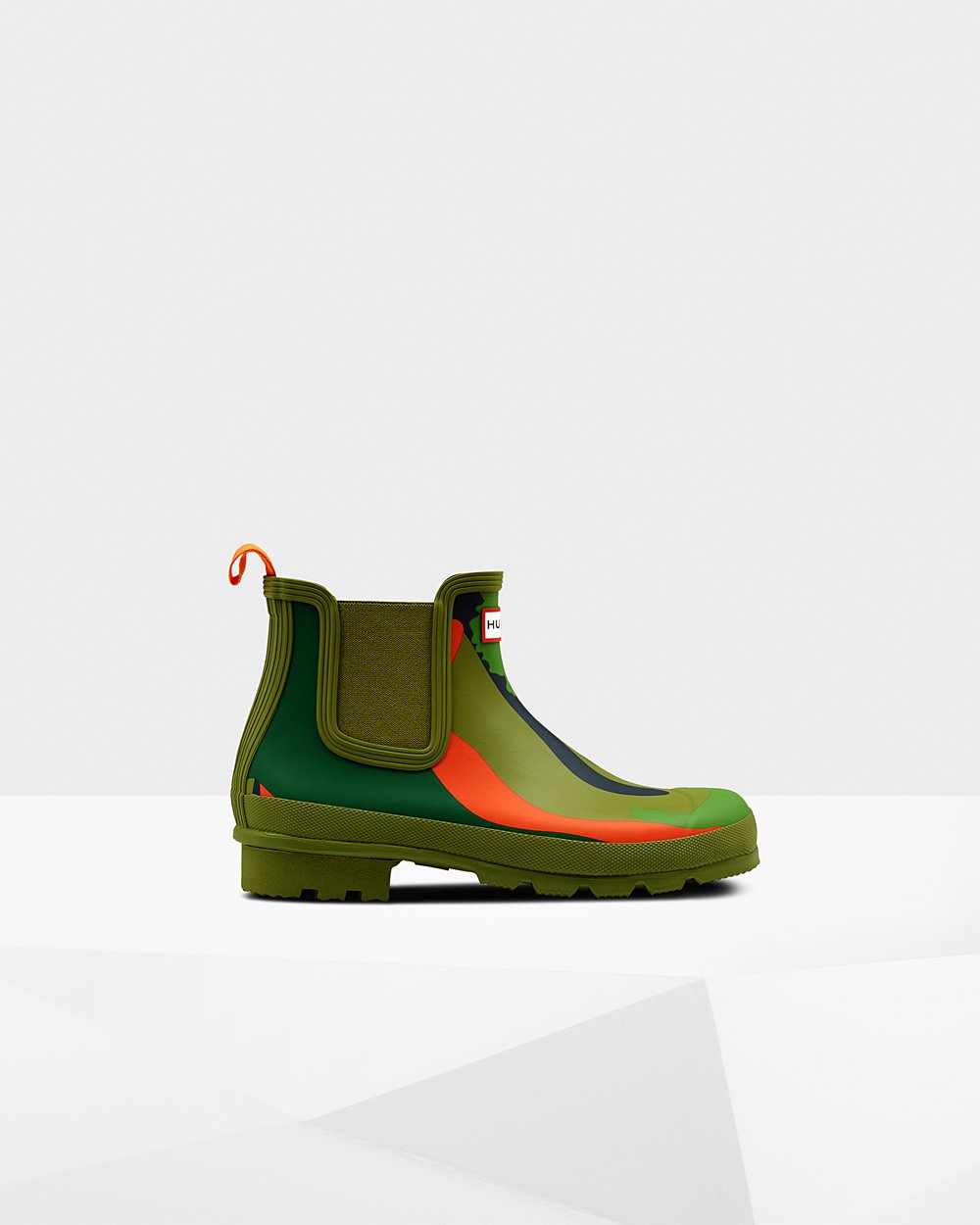 Hunter Hombre Original Rockpool Camo - Botas Chelsea Verde - 765-MWABOY